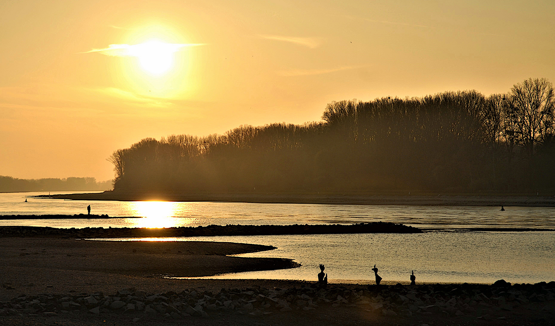 Abendstimmung am Rhein