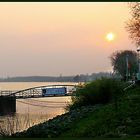 Abendstimmung am Rhein in Götterswickerham