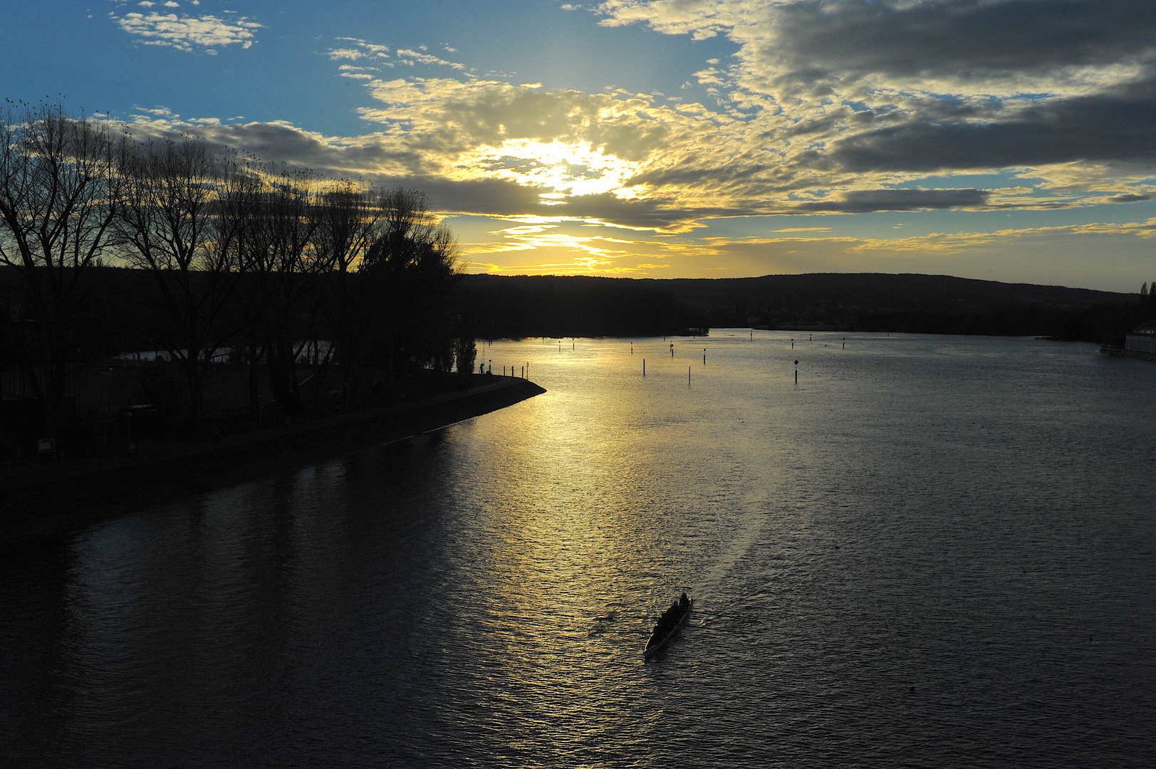 Abendstimmung am Rhein in Konstanz