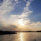 Abendstimmung am Rhein, unterwegs mit einer lieben Freundin