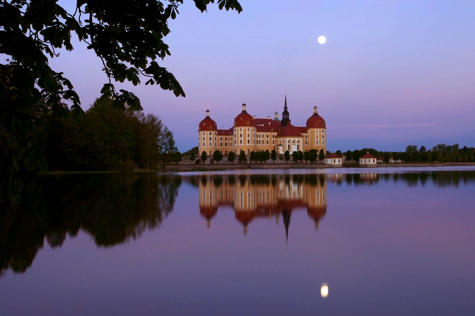 Abendstimmung am Schloss Moritzburg