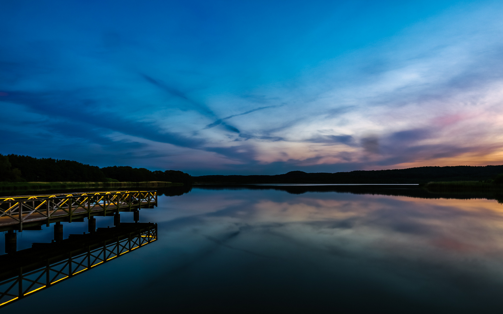 Abendstimmung am Schmachter See 