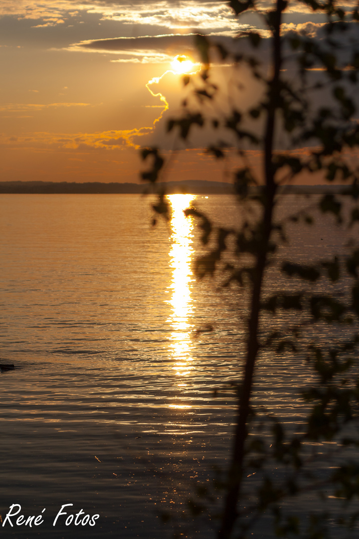 Abendstimmung am See.