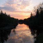 Abendstimmung am See (Schweden)