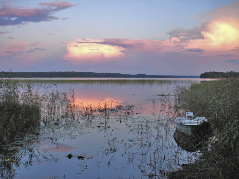 Abendstimmung am See....mit Spiegelung