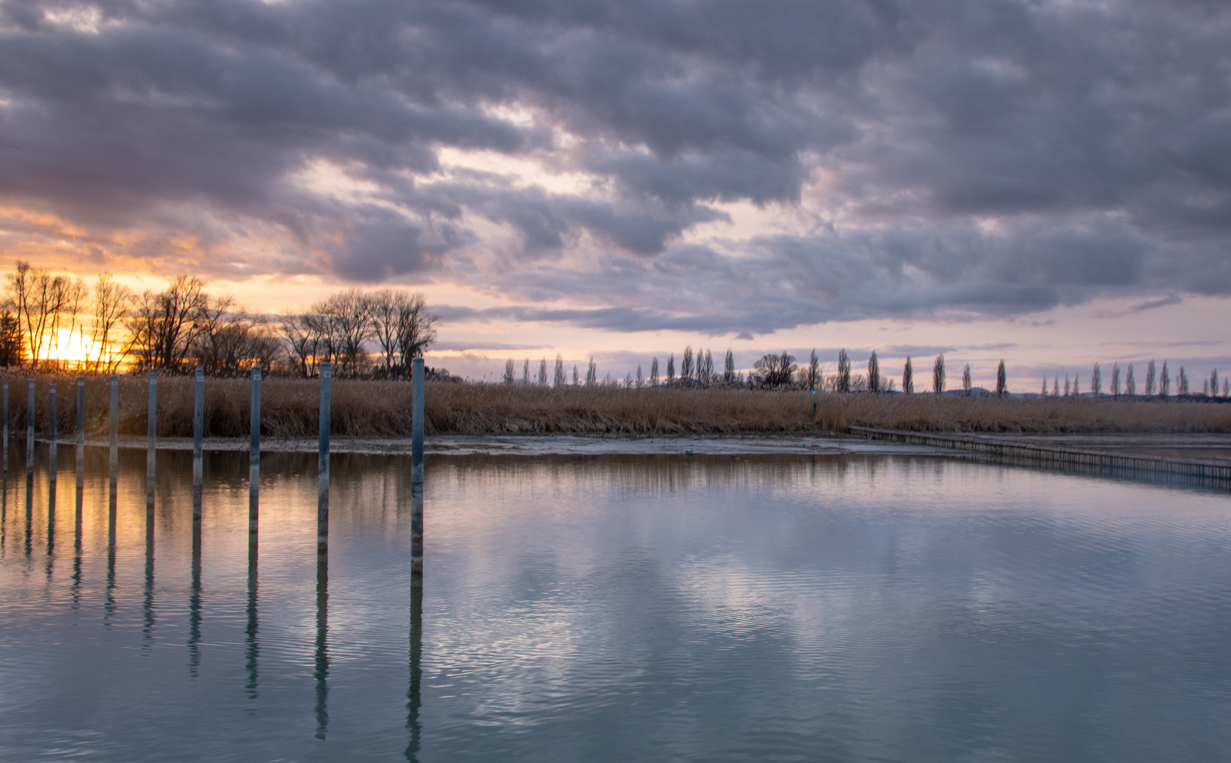 Abendstimmung am Seeufer