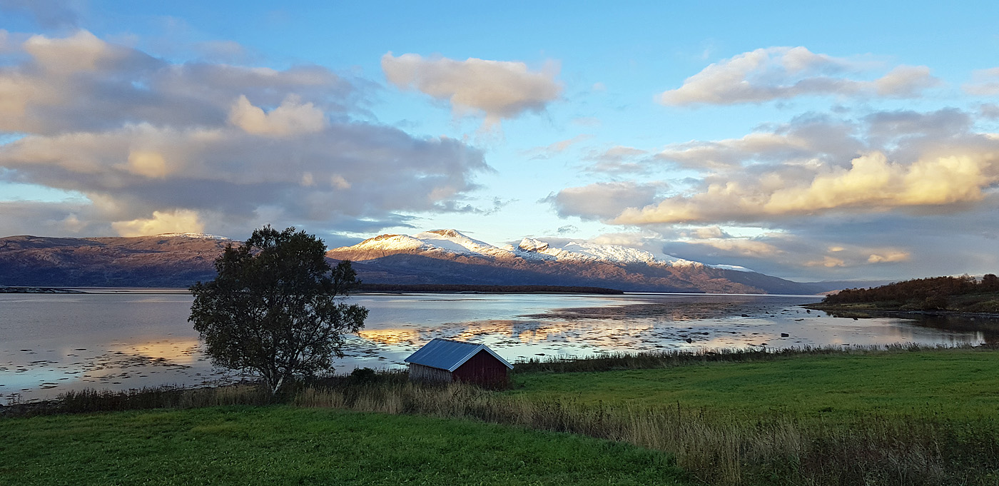 Abendstimmung am Skjerstadfjorden 3.10.18