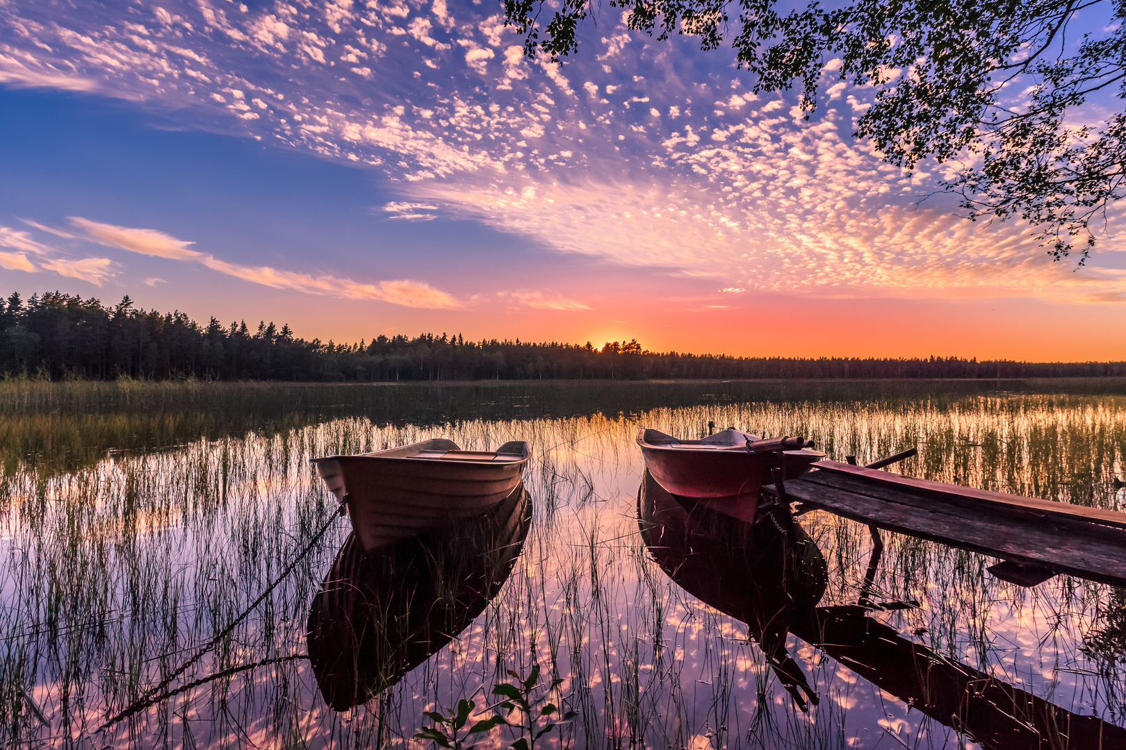 Abendstimmung am Skogshyltasjön-Smaland-Schweden