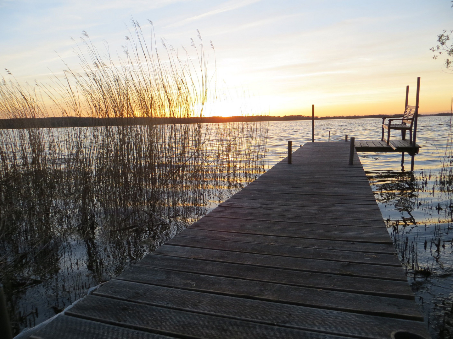 Abendstimmung am Steg im Plöner See