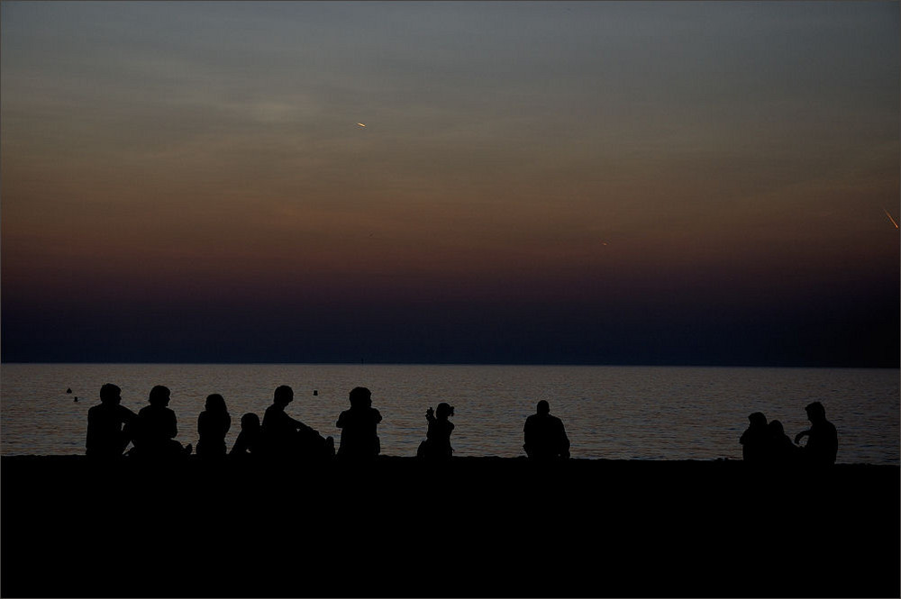 Abendstimmung am Strand von Algajola - Sternschnuppen