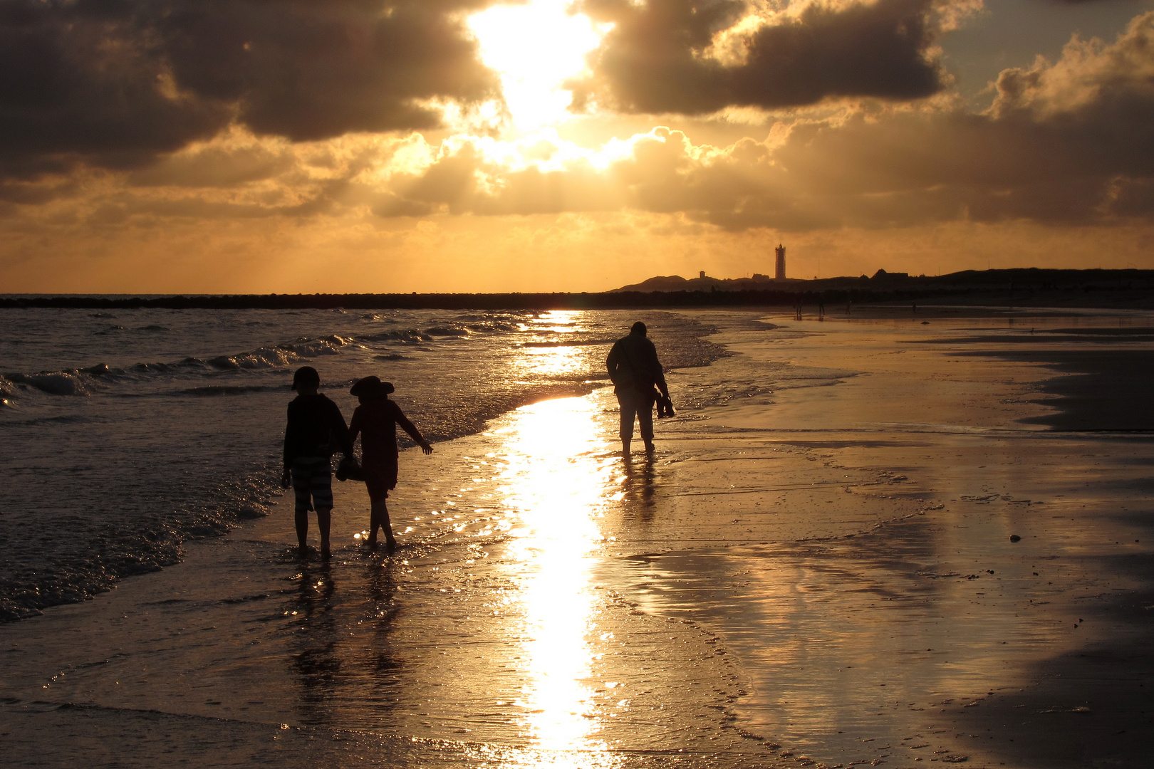 Abendstimmung am Strand von Blåvand, Dänemark