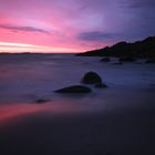 Abendstimmung am Strand von Ølberg, Norwegen