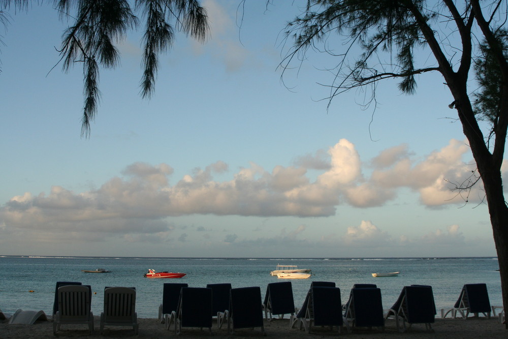 Abendstimmung am Strand von Mauritius