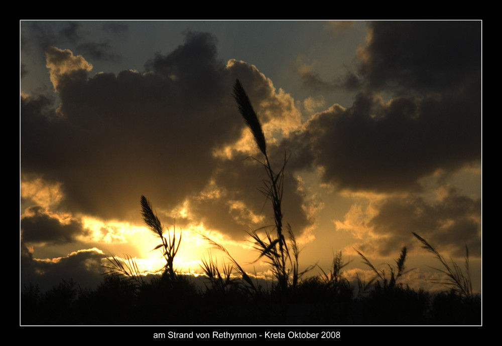 Abendstimmung am Strand von Rethymnon