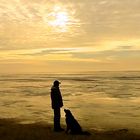 Abendstimmung am Strand von Römö in Dänemark - Januar 2015