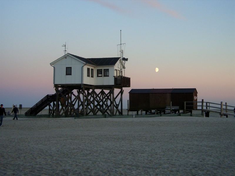 abendstimmung am strand von st. peter ording