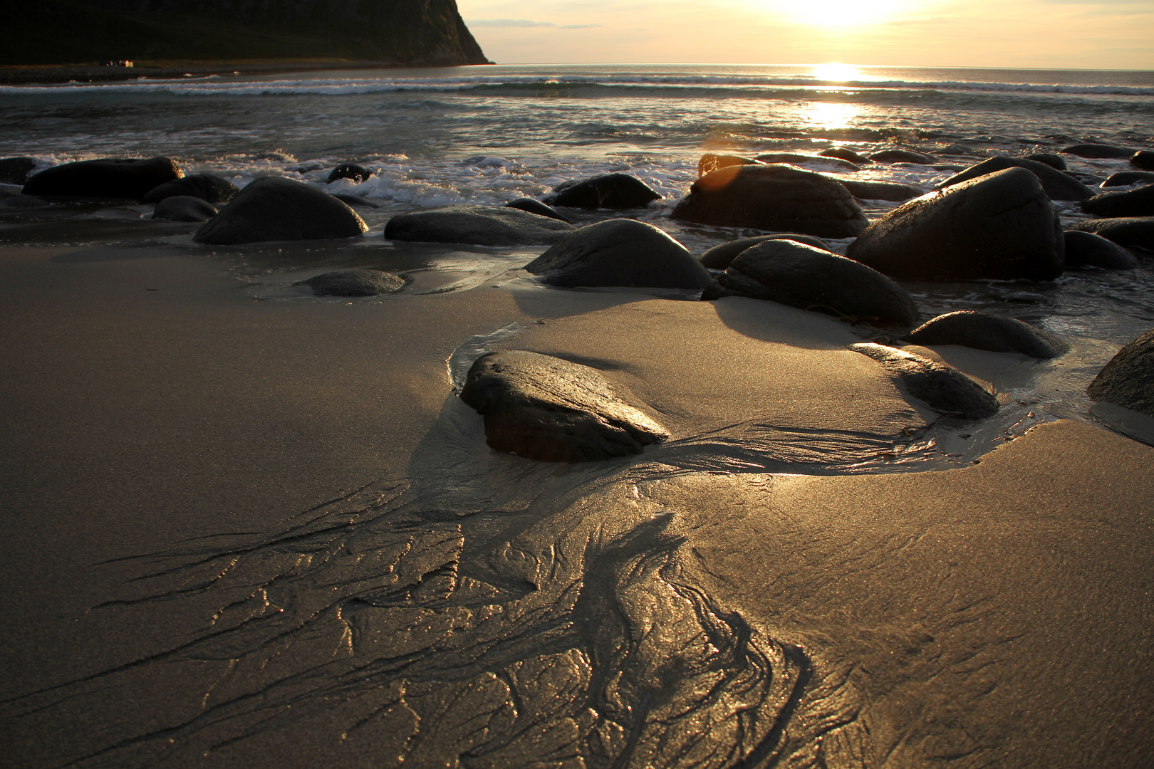 Abendstimmung am Strand von Unstad / Norwegen