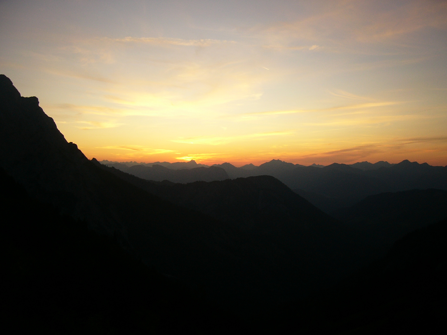 Abendstimmung am Stripsenjochhaus