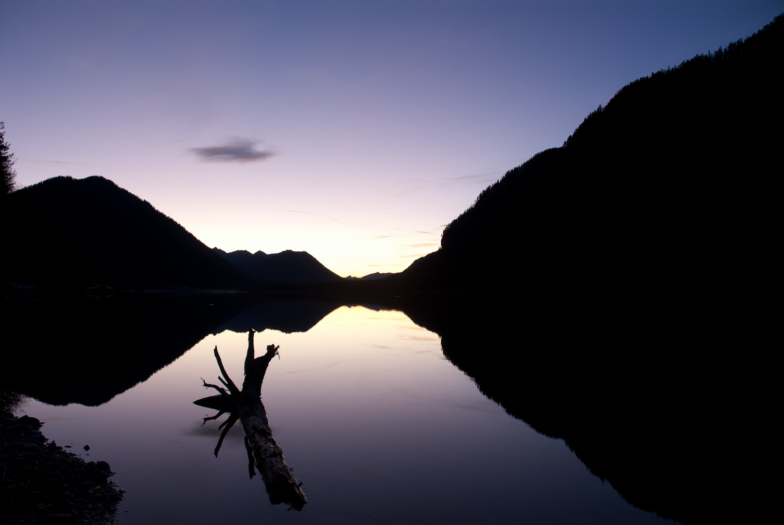 Abendstimmung am Sylvensteinspeicher