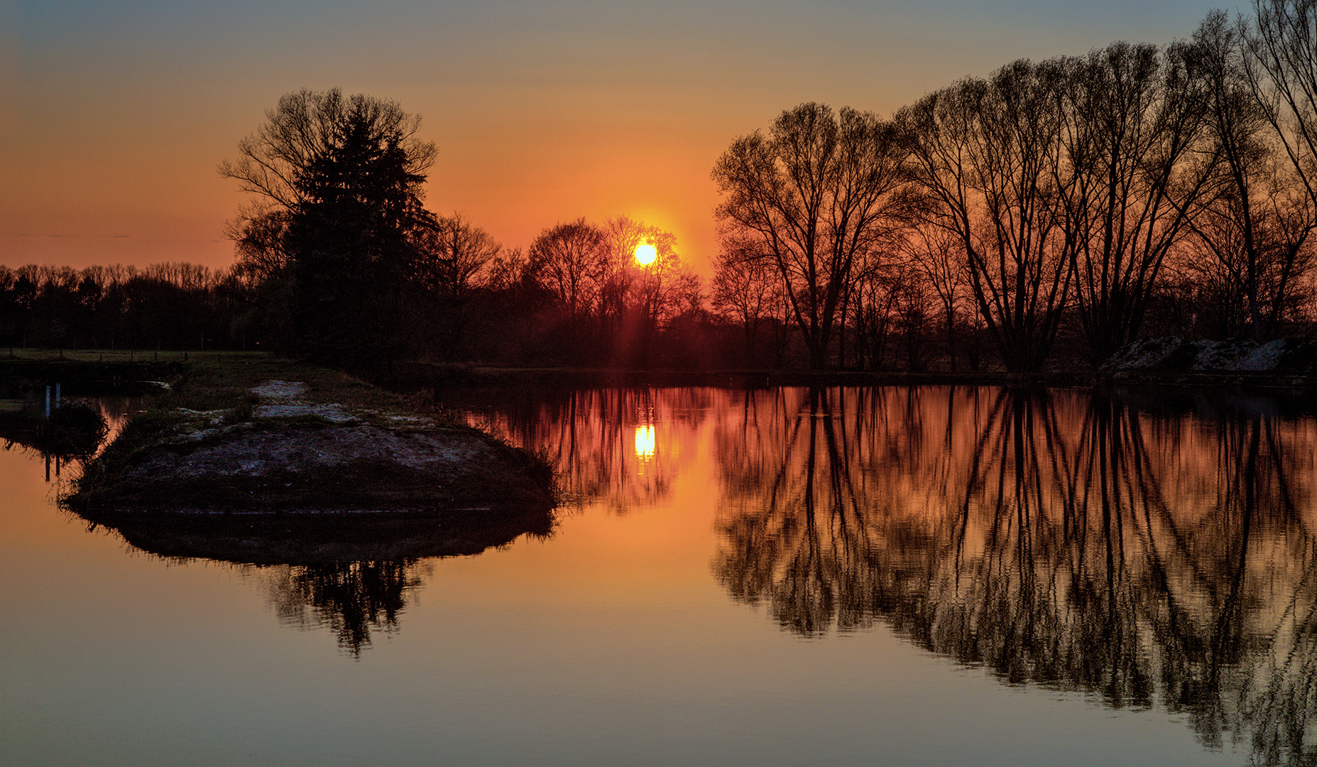 Abendstimmung am Teich 002 