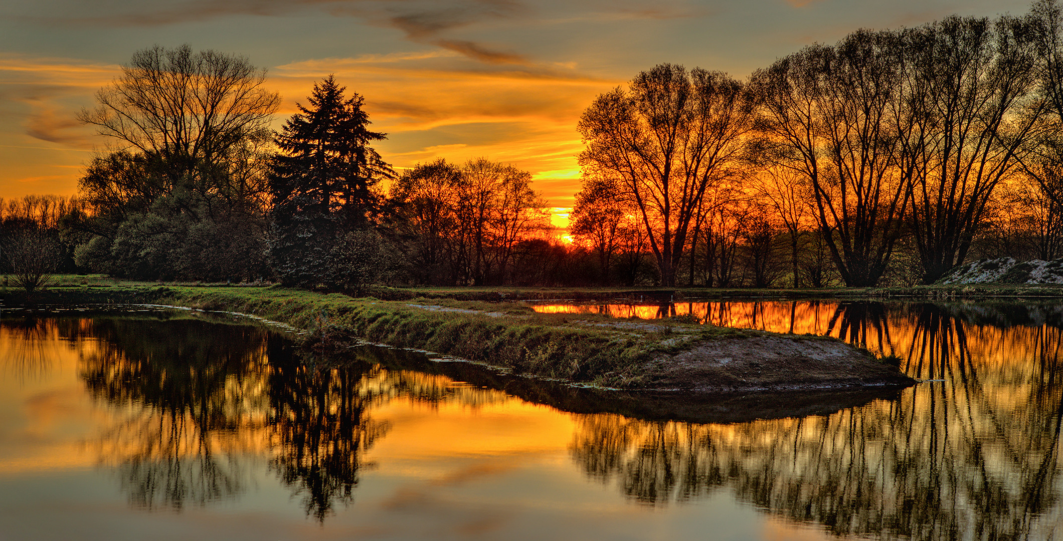  Abendstimmung am Teich 