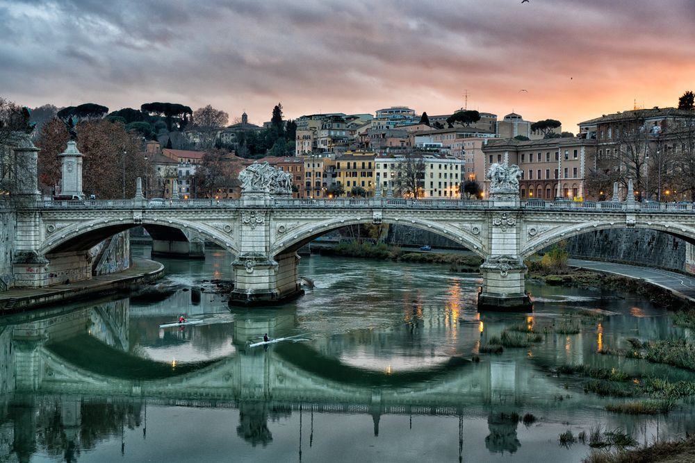 Abendstimmung am Tiber, Rom 2016