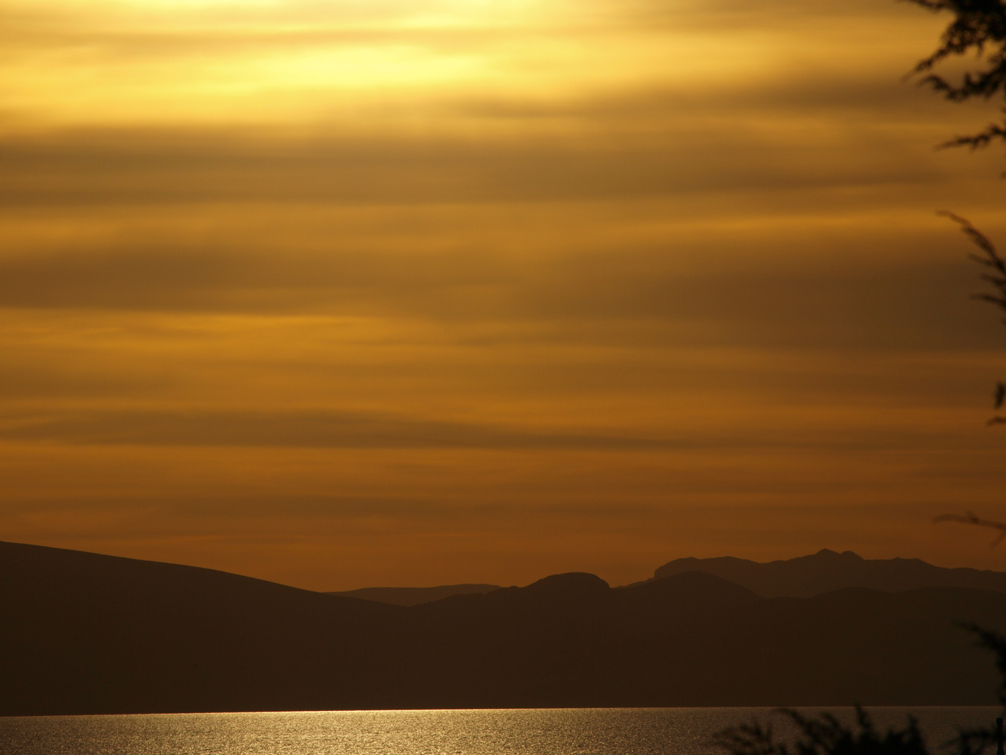 Abendstimmung am Titicacasee Copacabana Bolivien