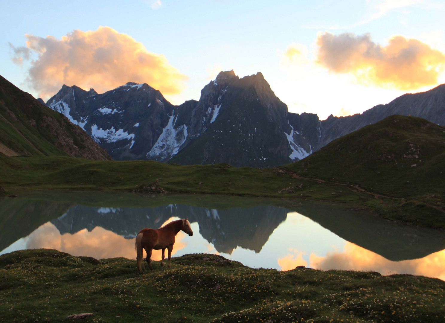 Abendstimmung am unteren Seewisee