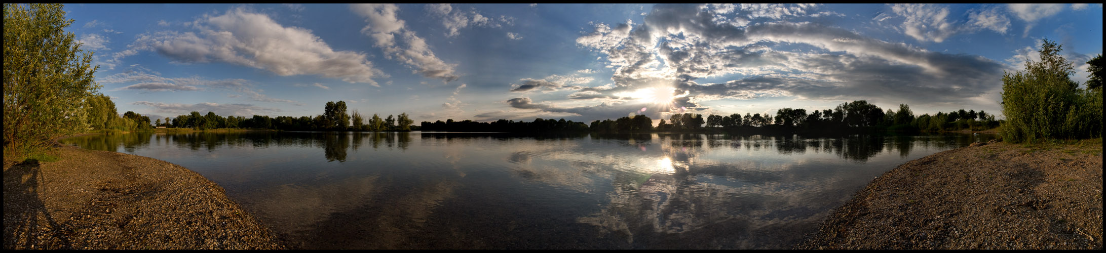 Abendstimmung am Waibel-See in Biebesheim