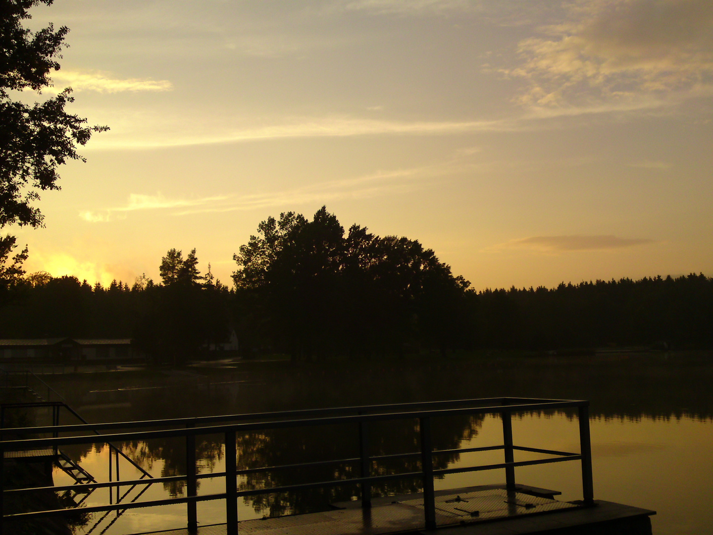 Abendstimmung am Waldbad Neuwürschnitz