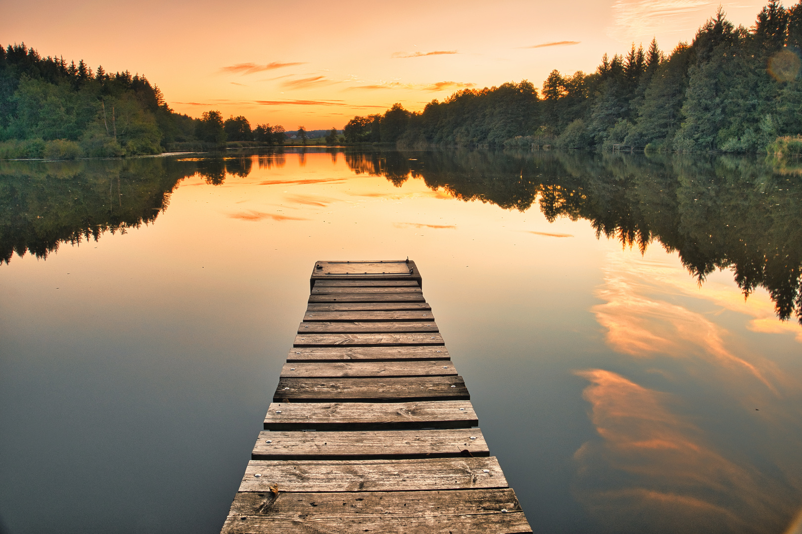 Abendstimmung am Weiher