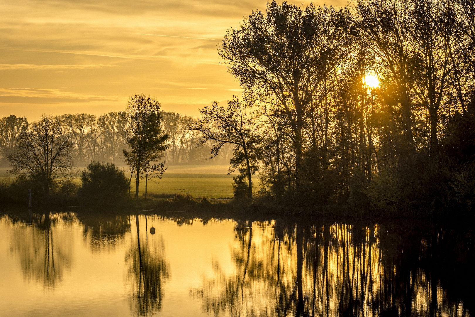 Abendstimmung am Weserwehr