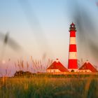 Abendstimmung am Westerhever Leuchtturm. Bei Vollmond. 