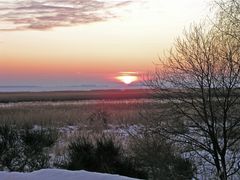 Abendstimmung am winterlichen Bodstedter Bodden