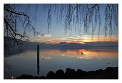 Abendstimmung am Zugersee mit Pilatus