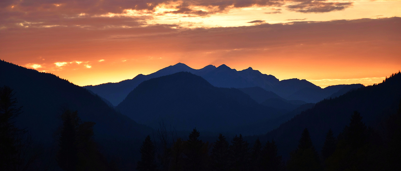 Abendstimmung an den Alpen