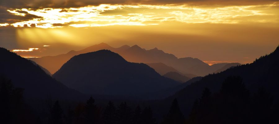 Abendstimmung an den Alpen