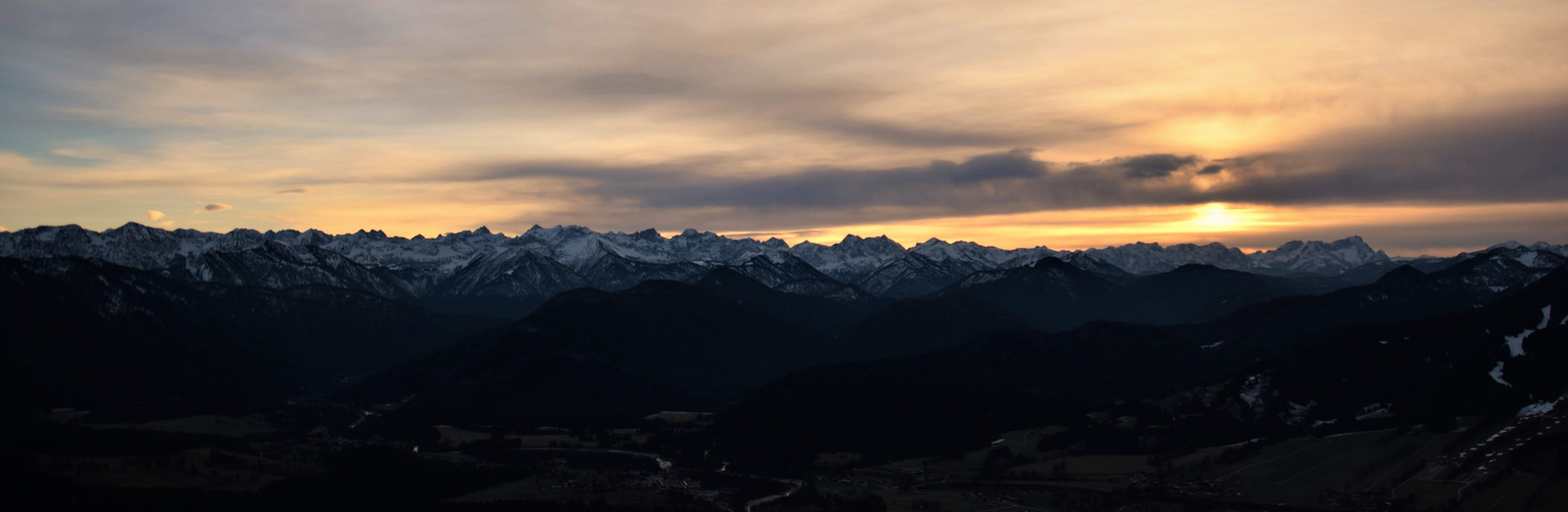 Abendstimmung an den Alpen