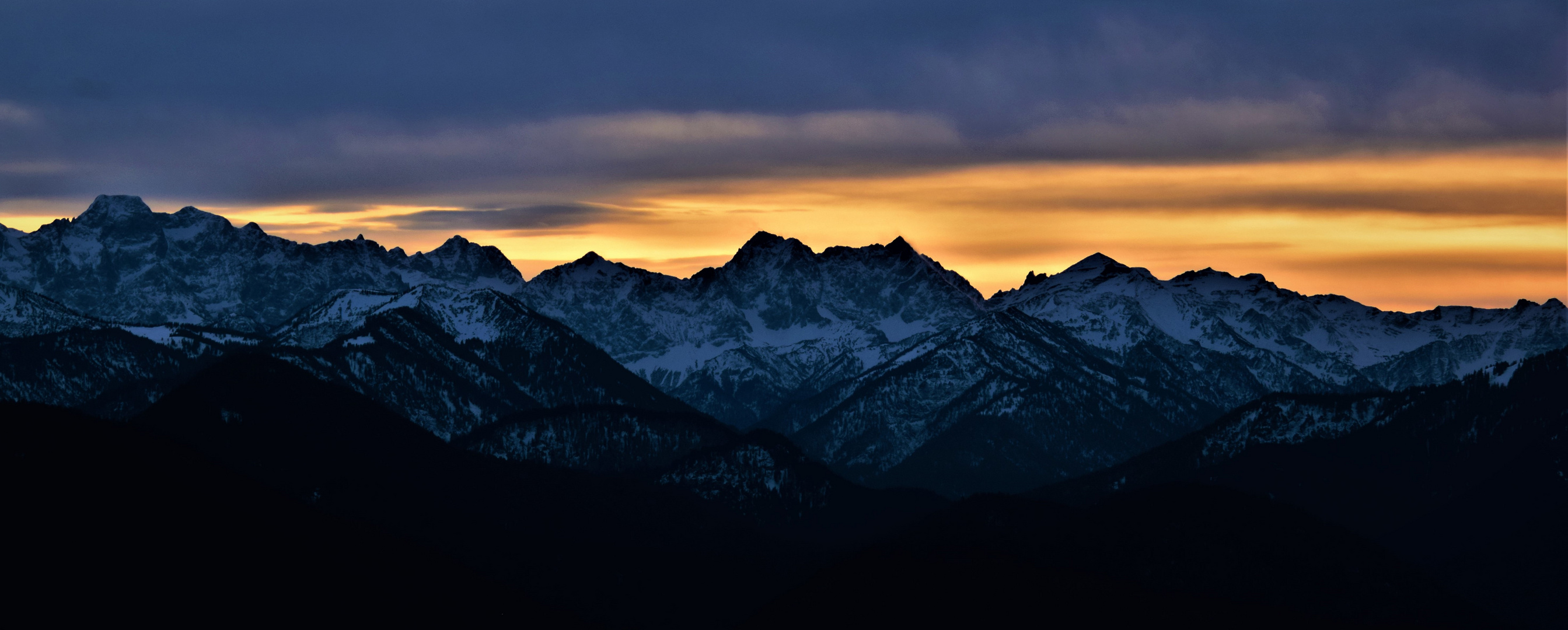 Abendstimmung an den Alpen