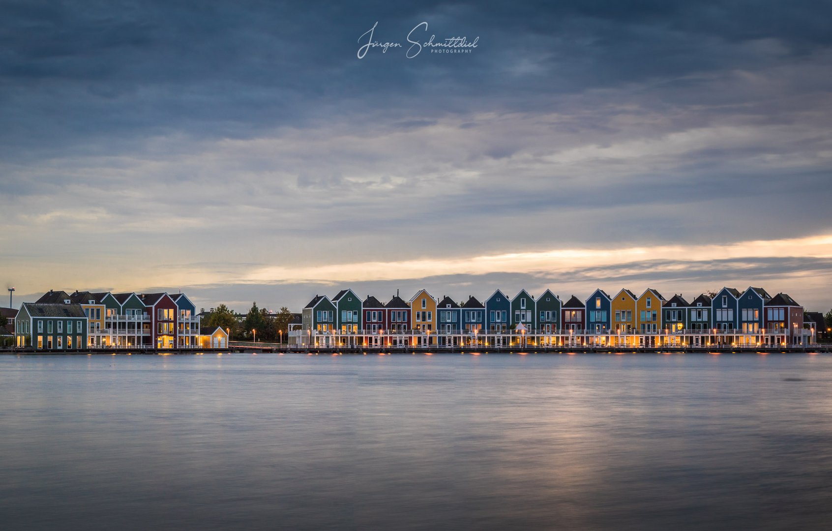 Abendstimmung an den bunten Häusern