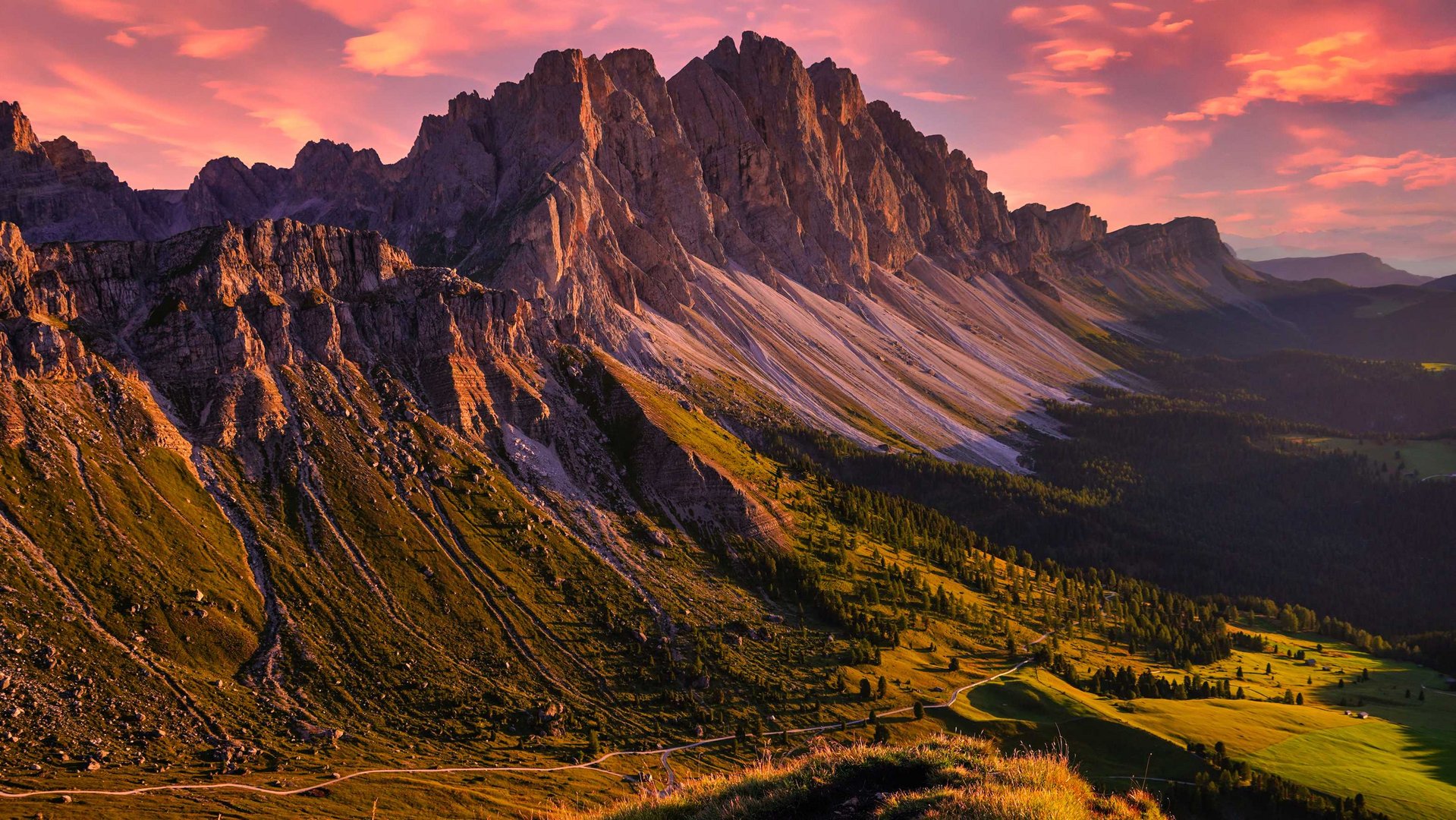 Abendstimmung an den Geislerspitzen