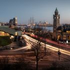 Abendstimmung an den Landungsbrücken