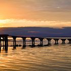 Abendstimmung an der alten Seebrücke von Quern