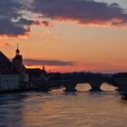 Abendstimmung an der Donau in Regensburg