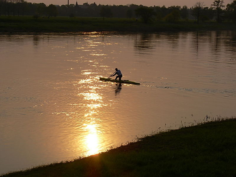 Abendstimmung an der Elbe