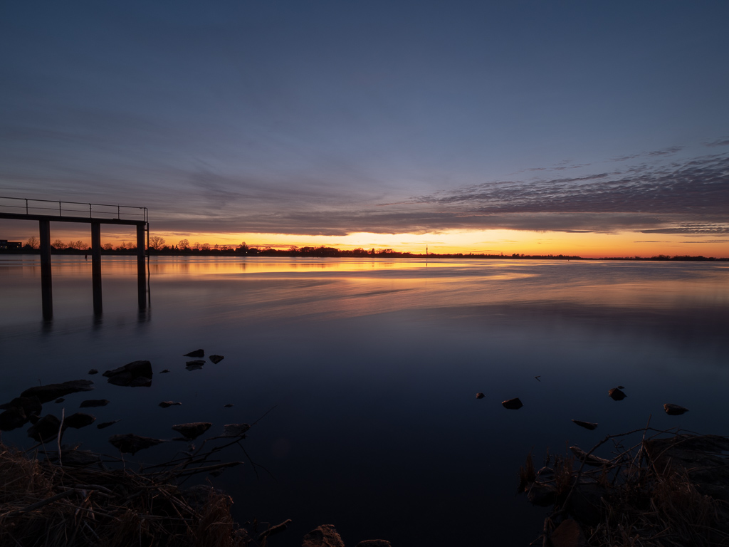 Abendstimmung an der Elbe