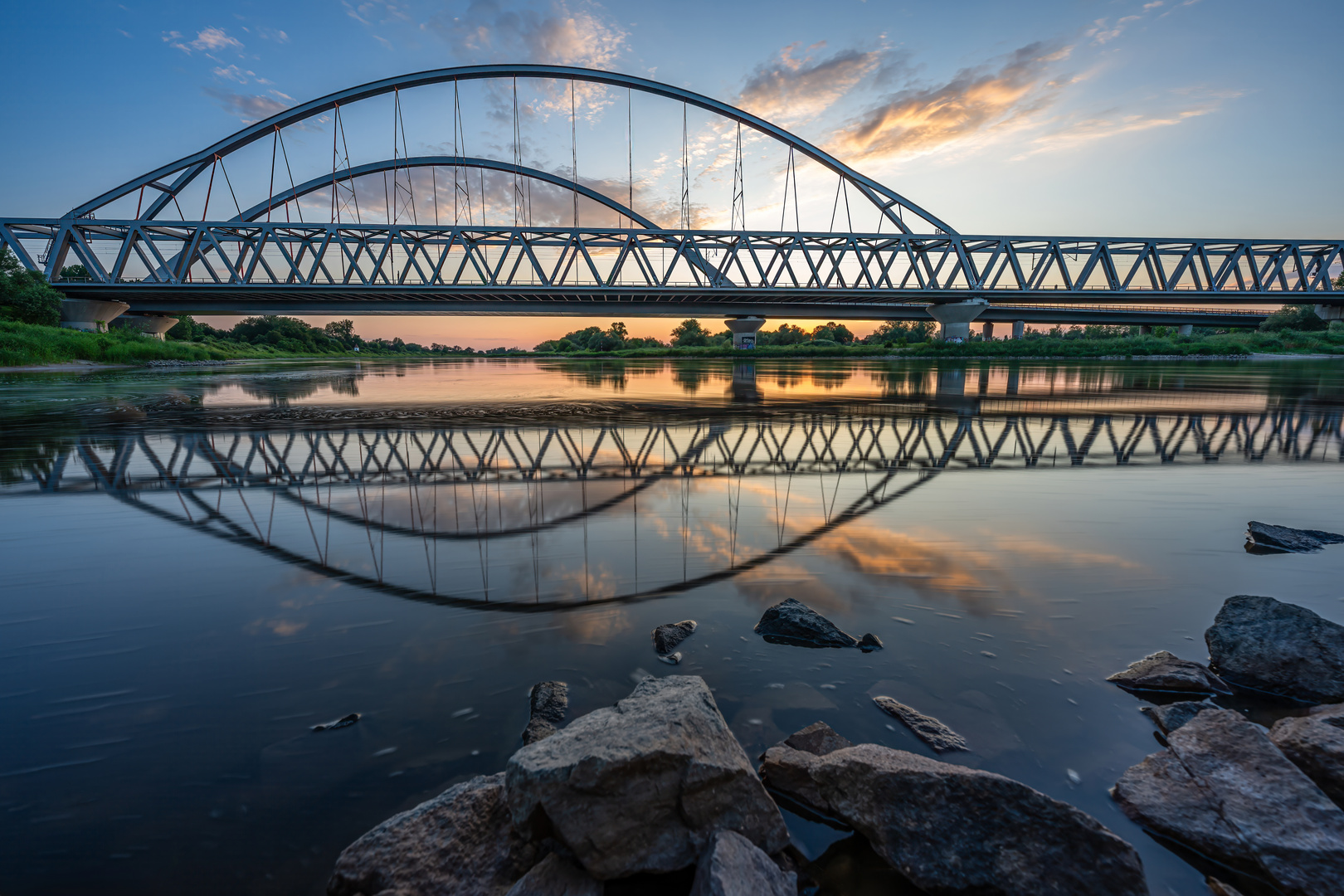 Abendstimmung an der Elbe
