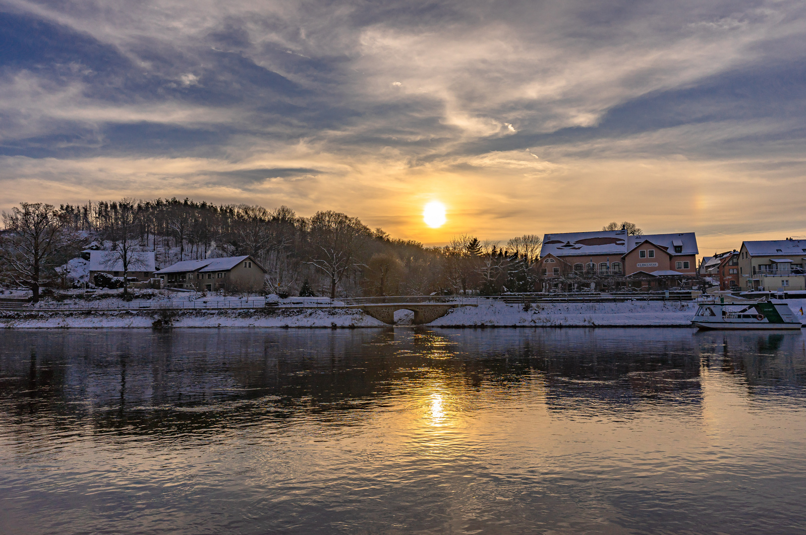 Abendstimmung an der Elbe