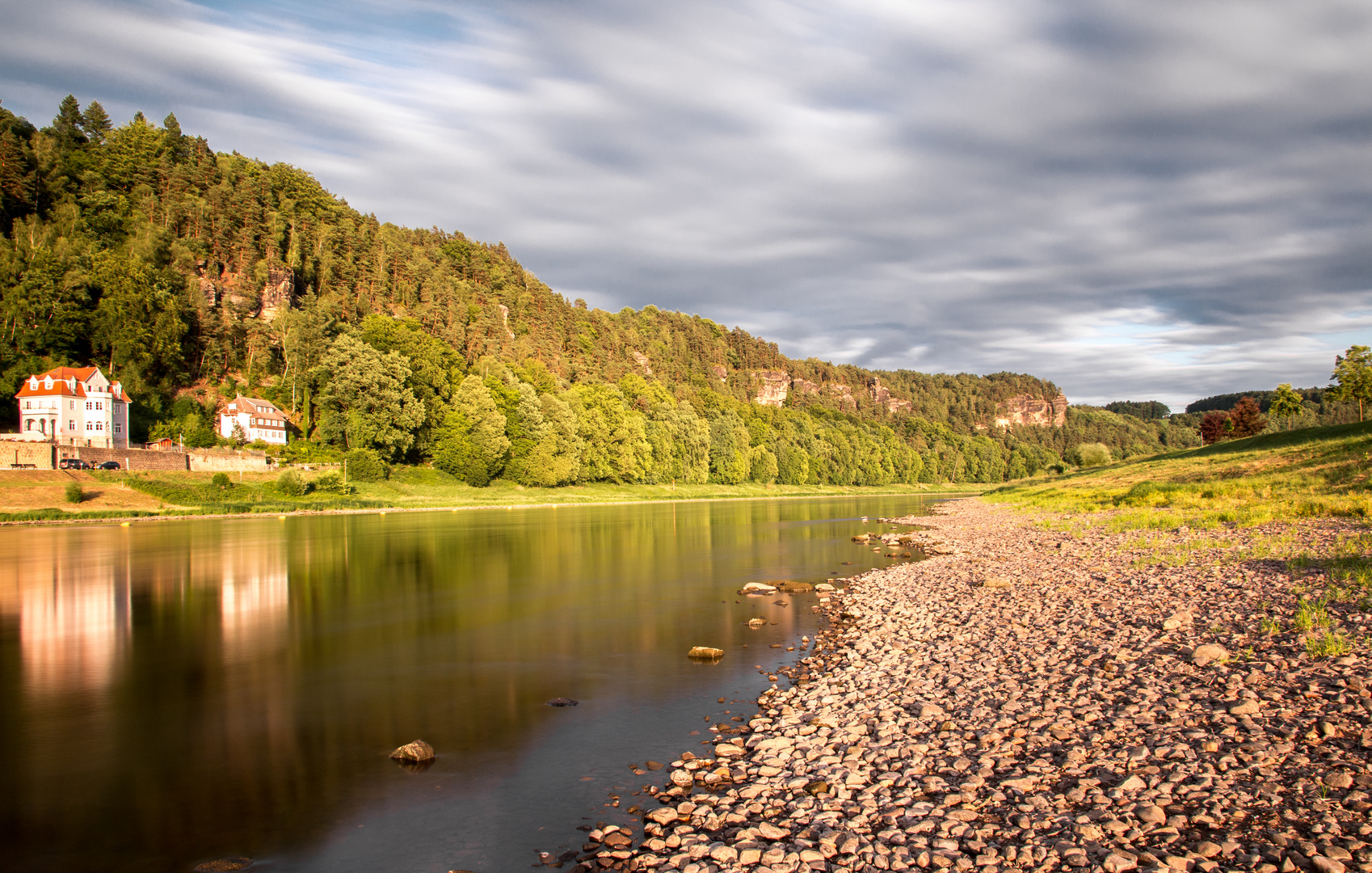 Abendstimmung an der Elbe