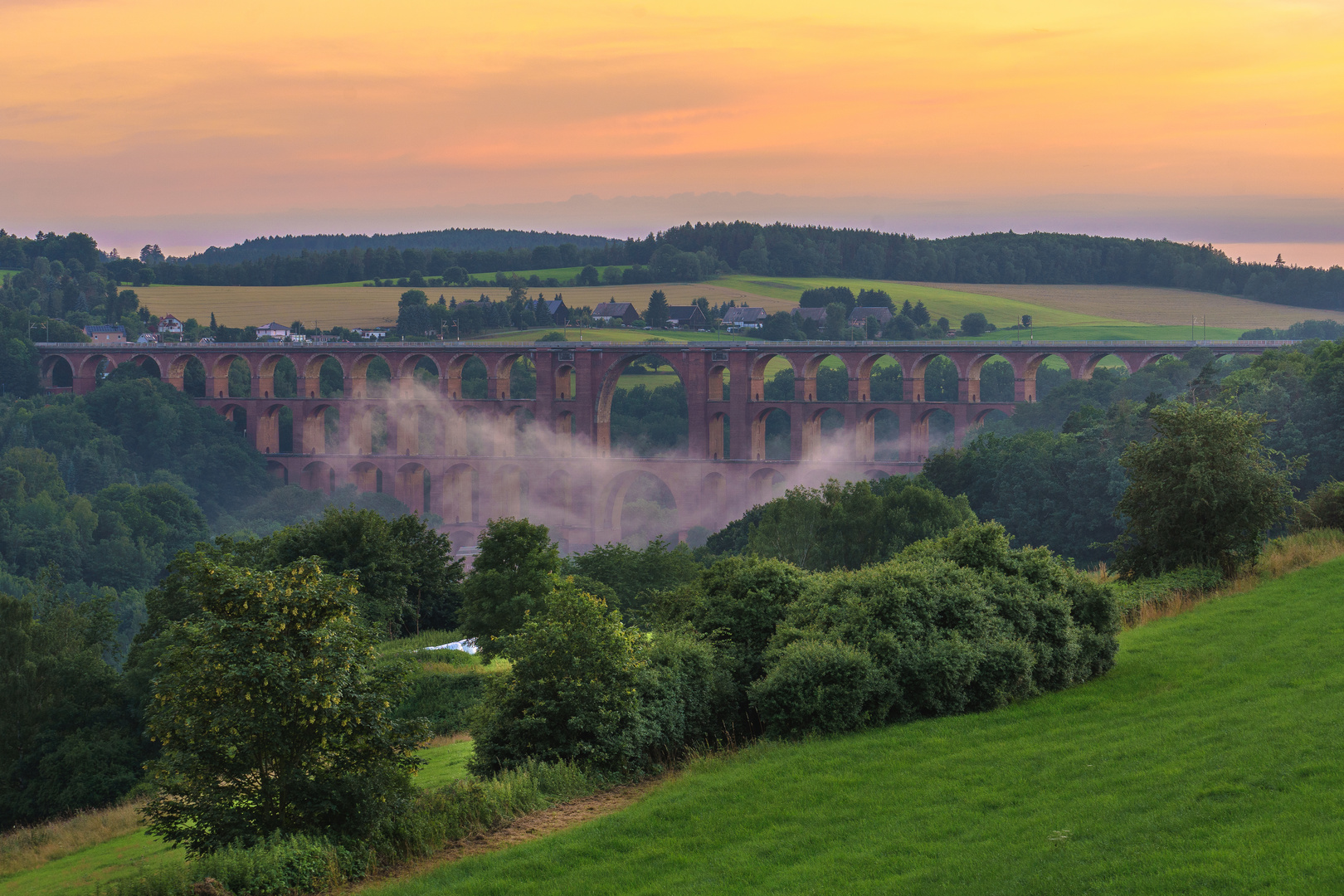 Abendstimmung an der Göltzschtalbrücke 